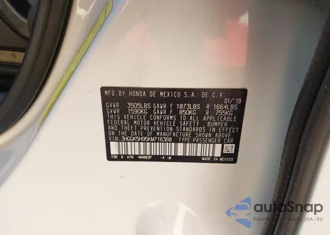 2019 Honda Fit Ex-L from USA, damaged, VIN 3HGGK5H95KM716368